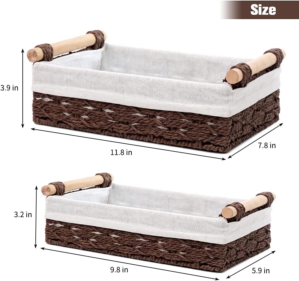 Nvzi Round Paper Rope Storage Basket Brown 118x78x39in
