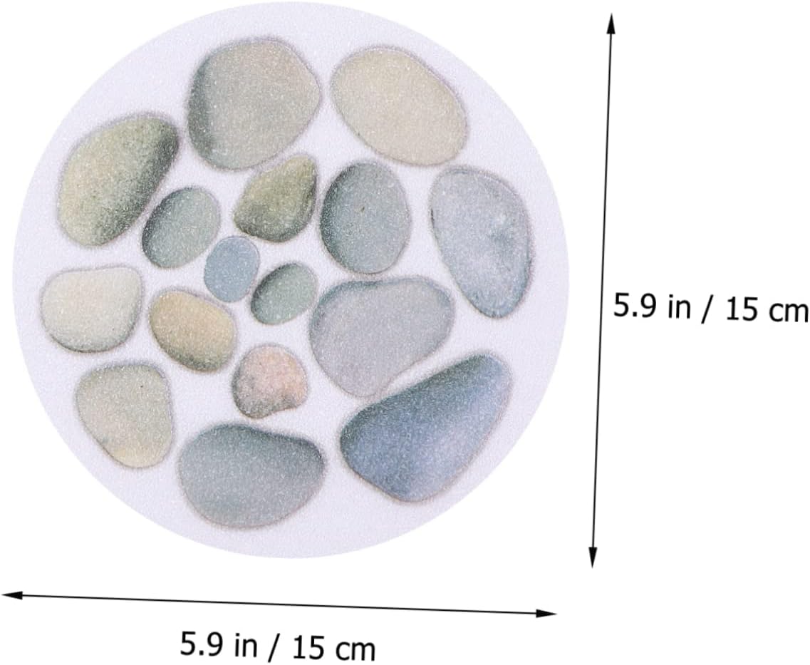 Alipis 4pcs Anti-Slip Bath Tub Stickers with Stone Pattern