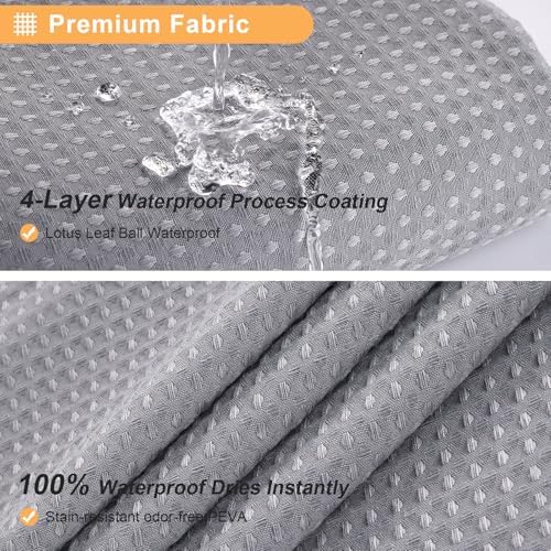 LaCyan Waffle Shower Curtain Set