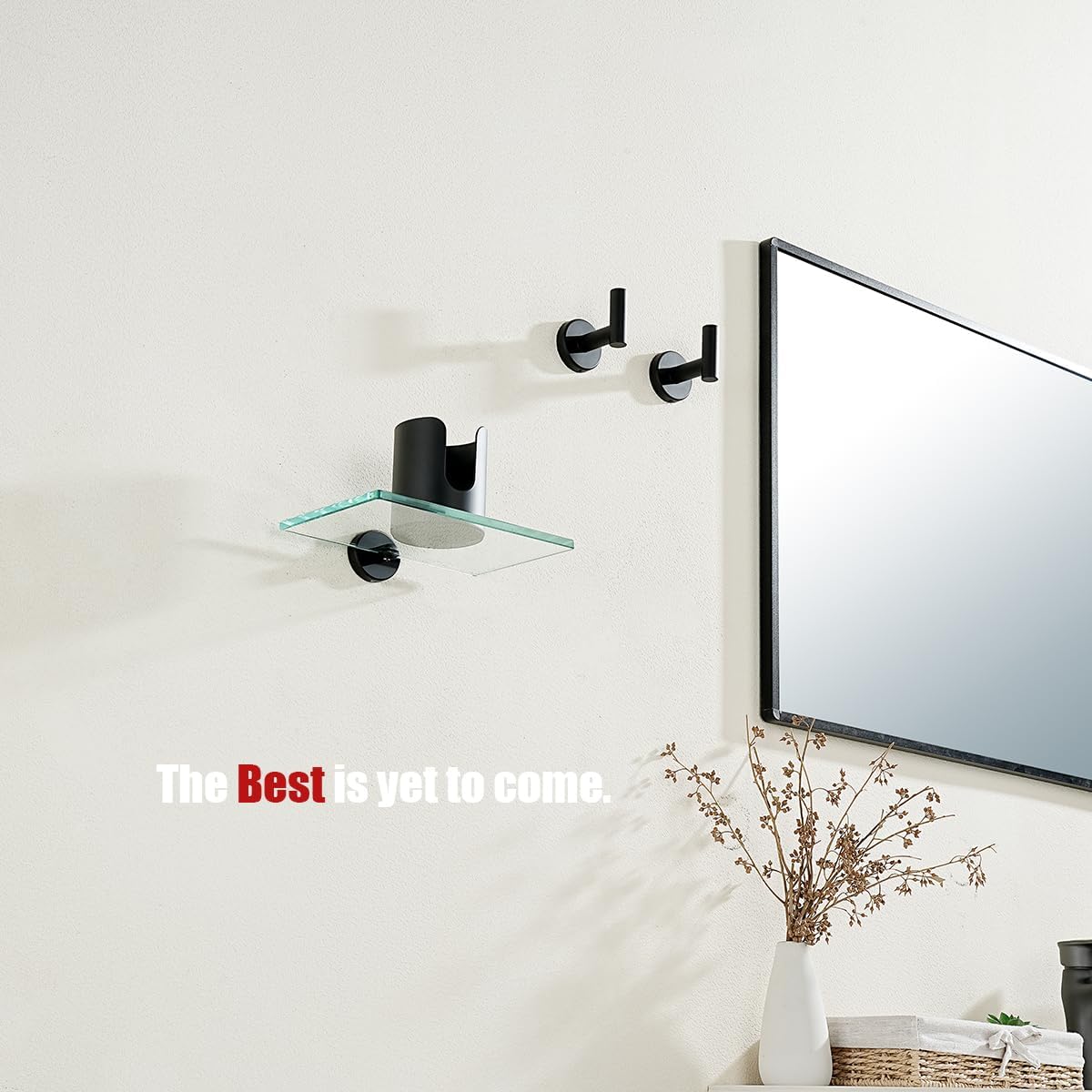 JQK Bathroom Cup Dispenser Black 3 oz or 5 oz