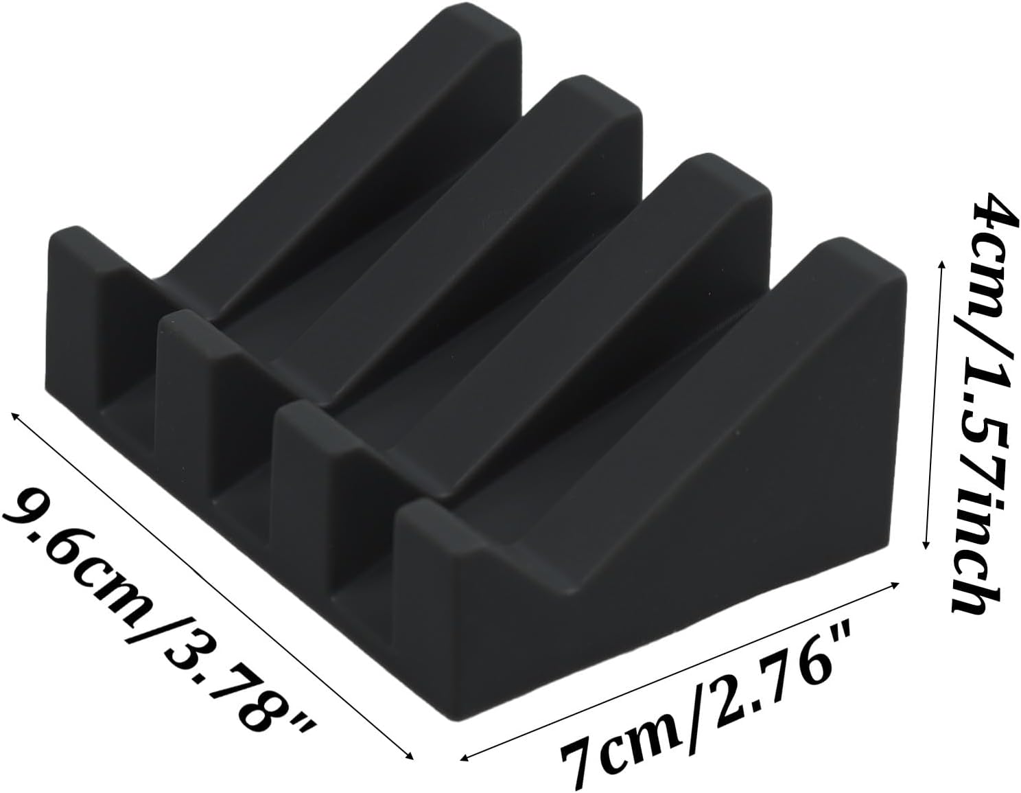 1Pcs Black Silicone Soap Holder for Bathroom and Kitchen