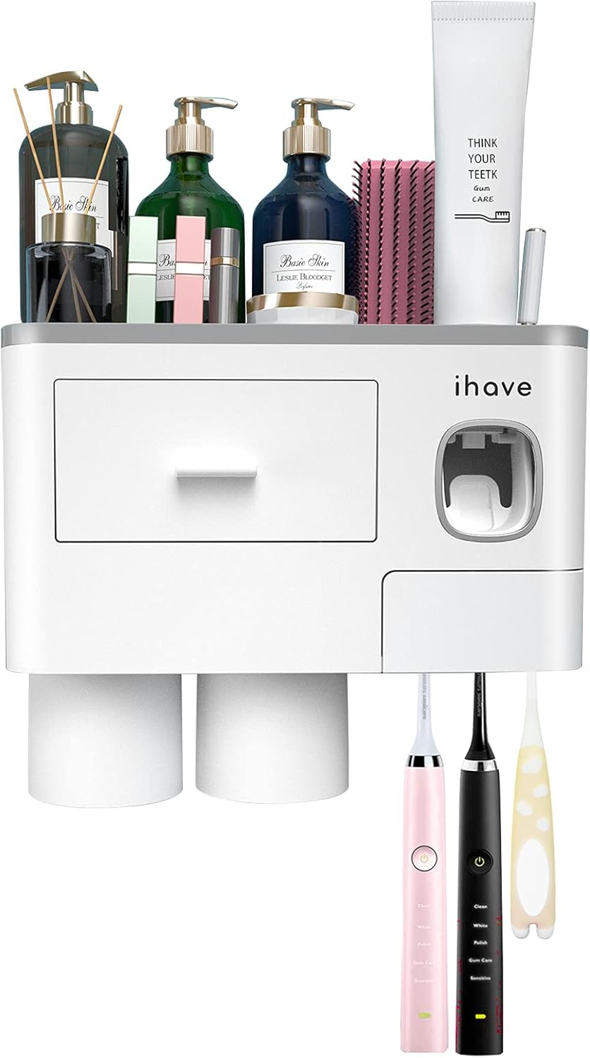 iHave Wall Mounted Toothbrush Holder with Dispenser 1