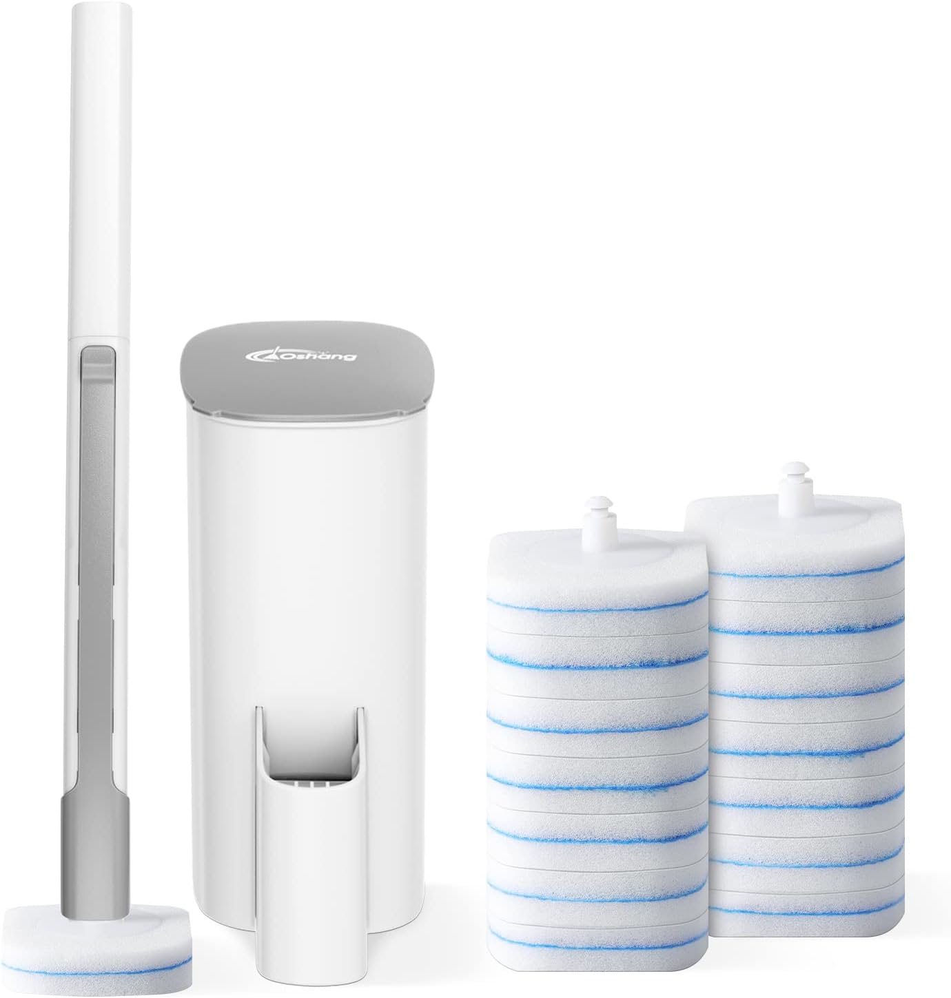 oshang Disposable Toilet Brush with 14 Refills 1