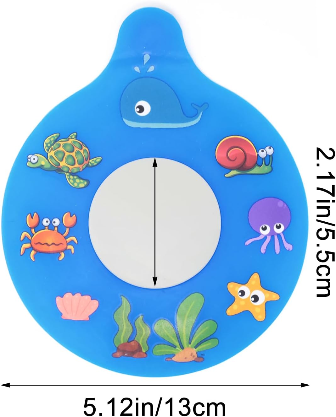 Yueton Blue Silicone Bath Drain Stopper with Cute Cartoon Design