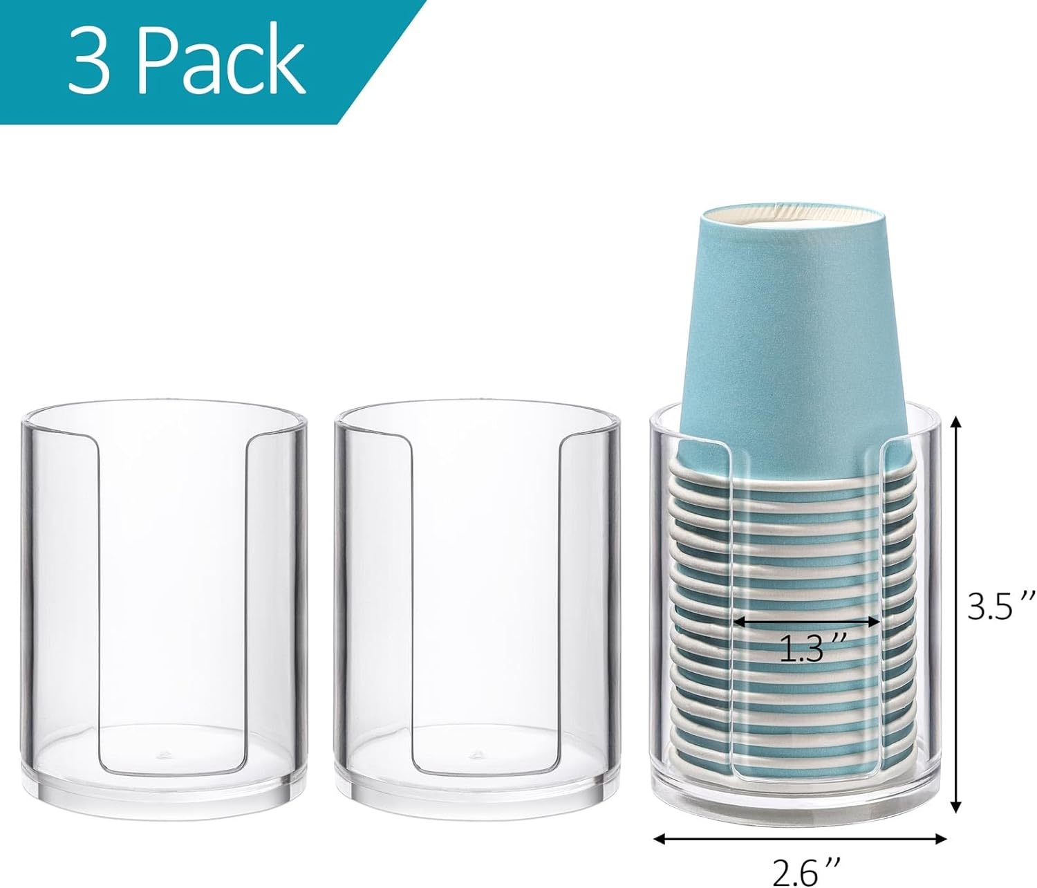 Tbestmax 3 Pack Bathroom Cup Dispenser