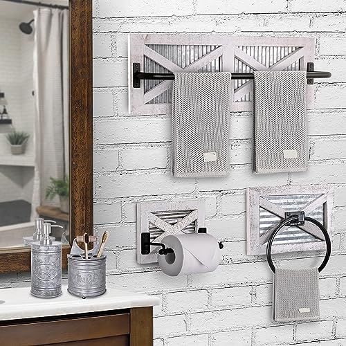 Autumn Alley Rustic Farmhouse 3PCS Towel Set Holder