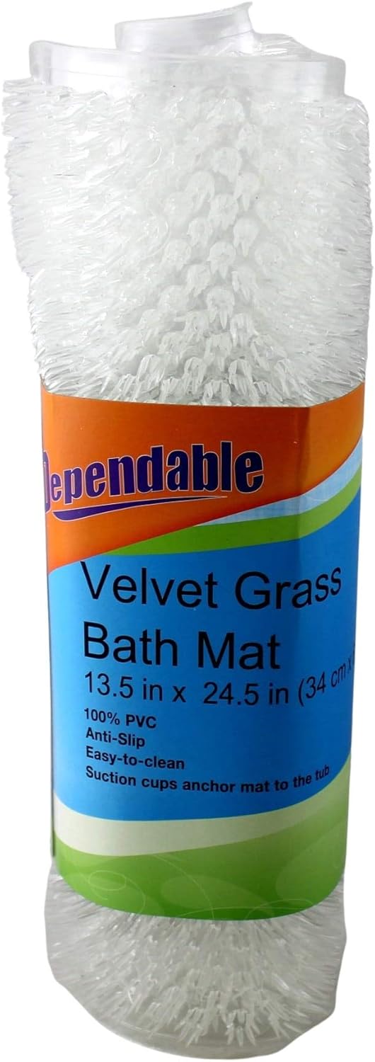 Dependable Industries Essentials Anti-Slip Grass Textured Bath Mat