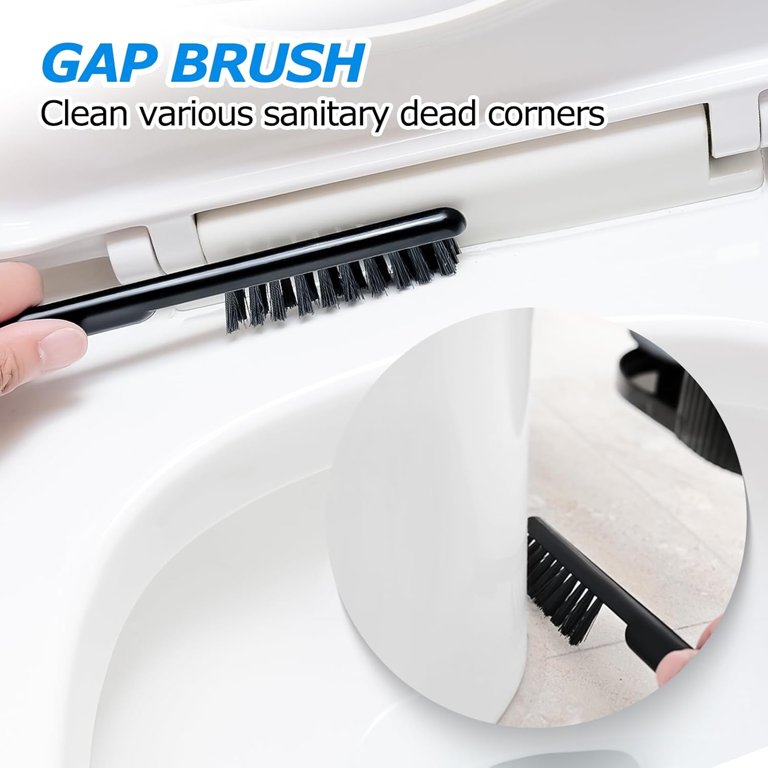 FORASTO 2 in 1 Toilet Plunger and Brush Set Black