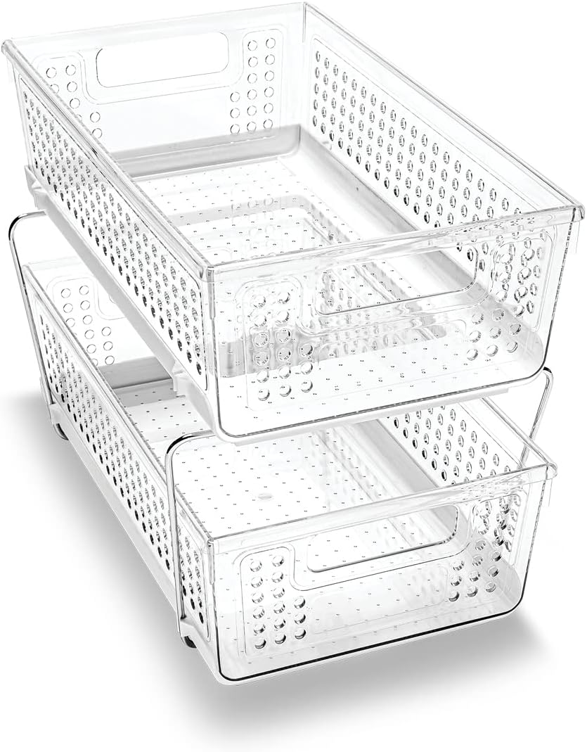 Madesmart 2 Tier Storage Baskets with Handles