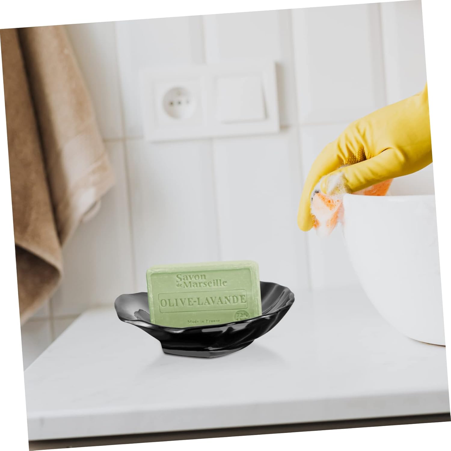 Hoement Seashell Soap Dish for Shower Sink Kitchen
