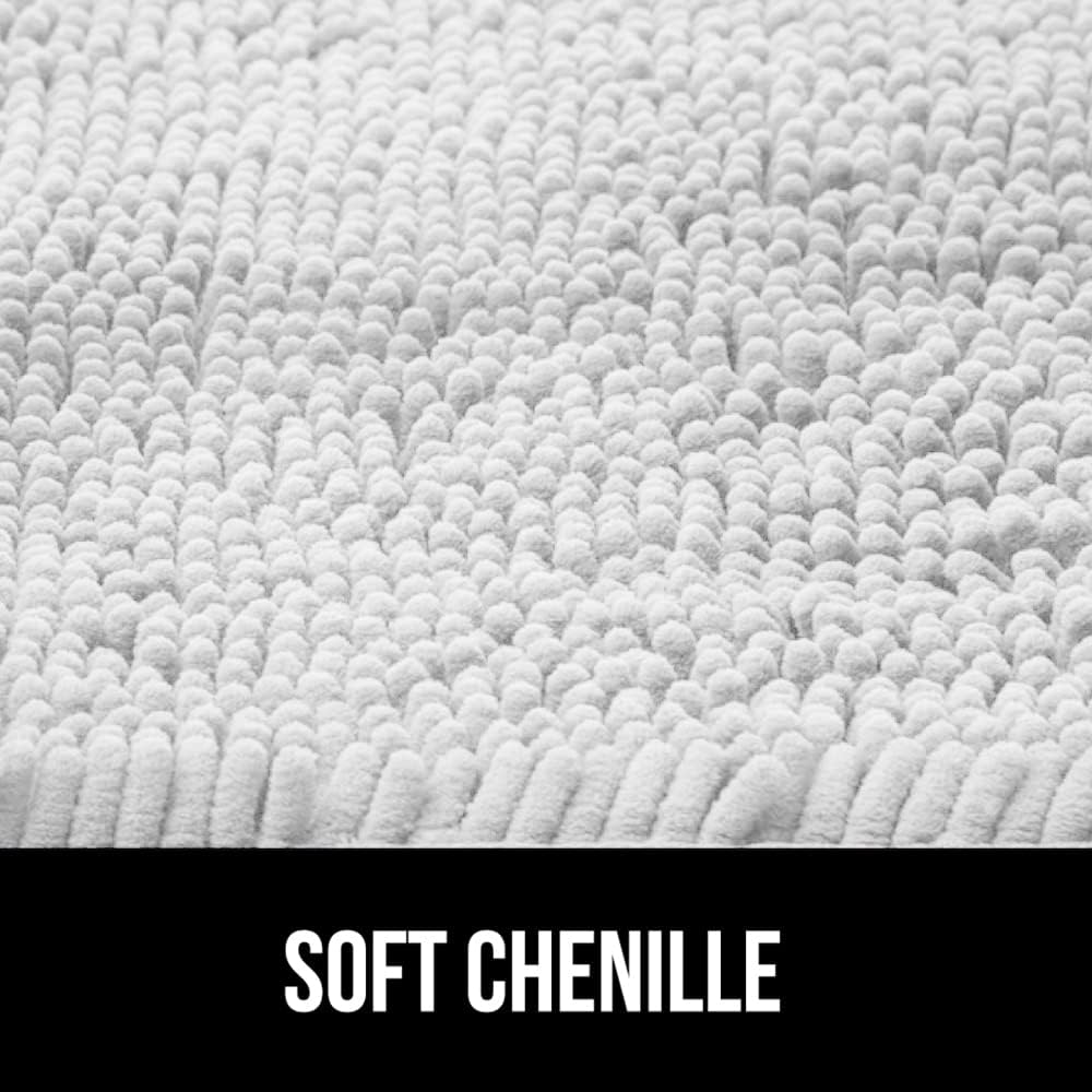 Gorilla Grip Toilet Lid Cover and Waffle Shower Curtain 2-Pack