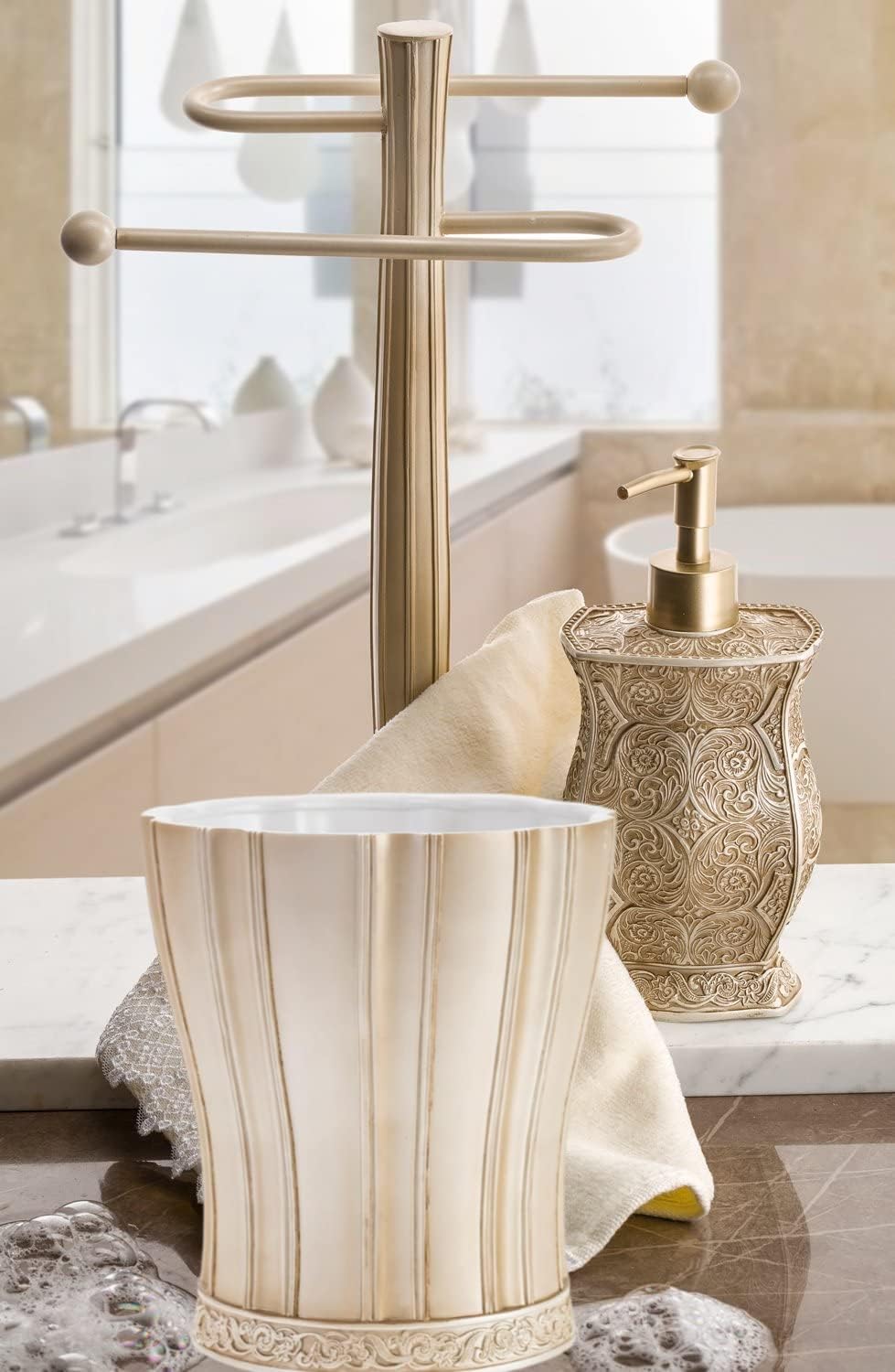 Creative Scents Victoria Bathroom Trash Can - Decorative Waste Bin