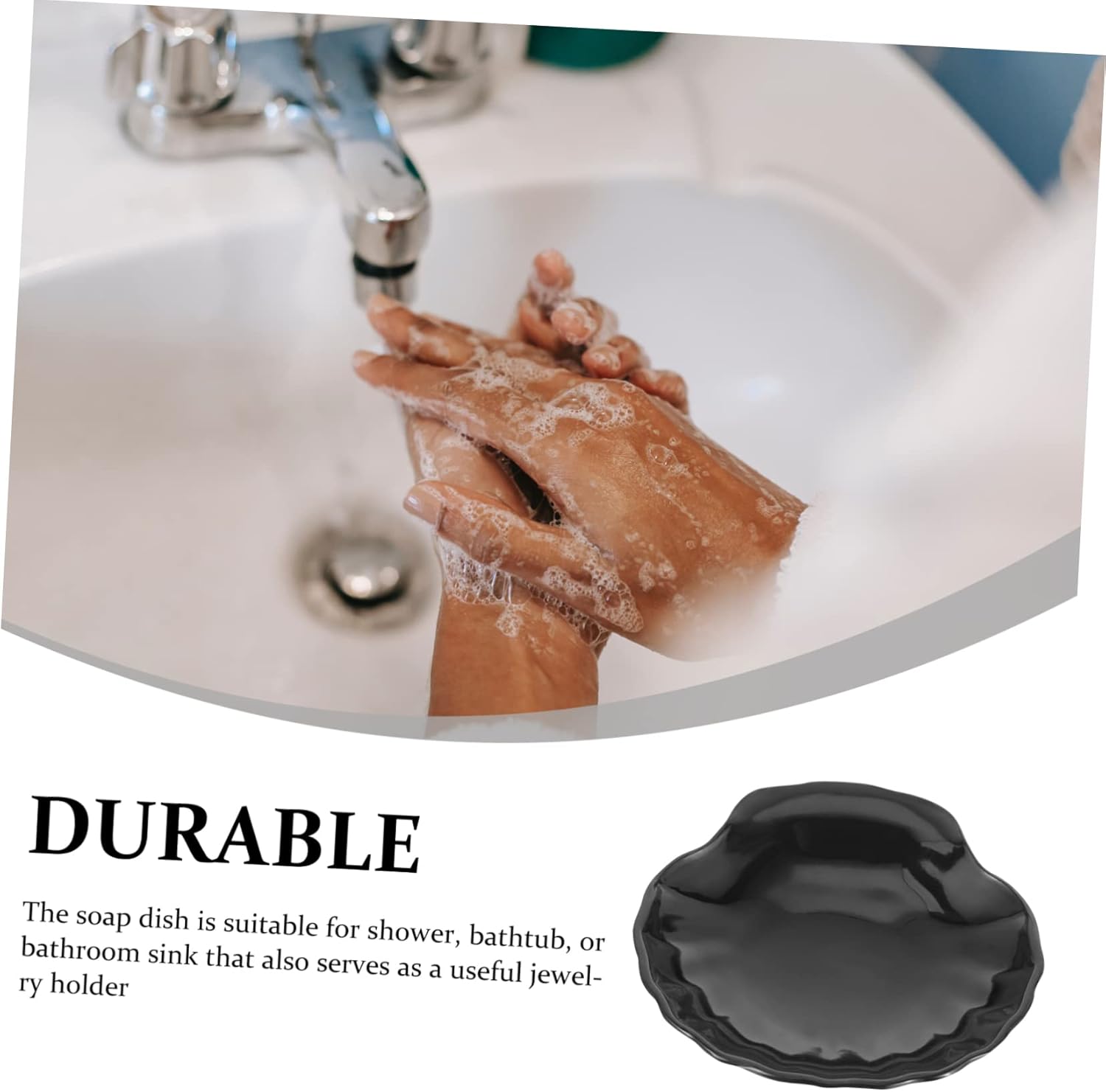 Hoement Seashell Soap Dish for Shower Sink Kitchen