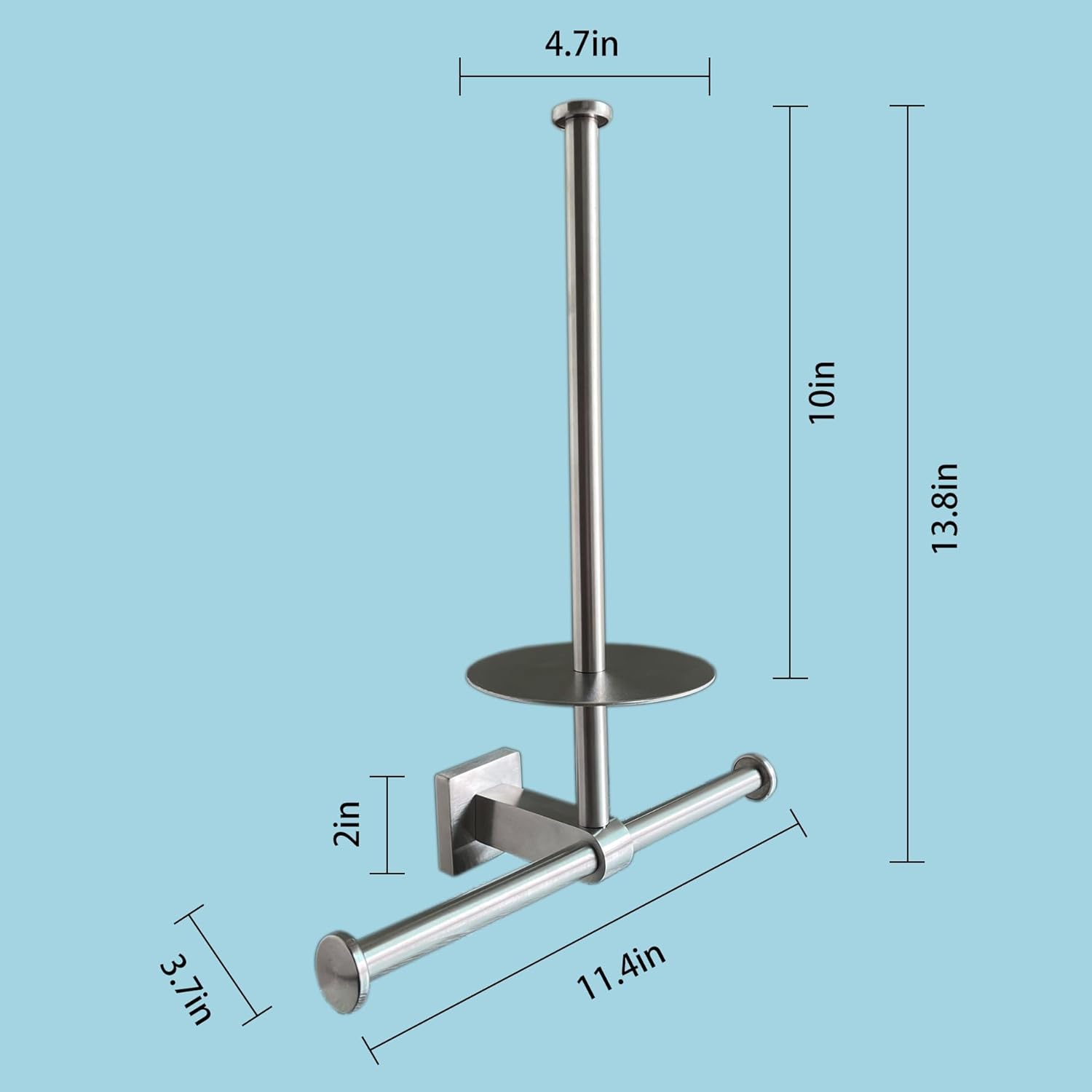 AMLDAF 4-Roll Stainless Steel Toilet Paper Holder with Brushed Nickel Finish