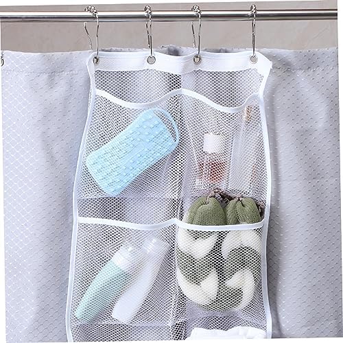 KOMBIUDA 2pcs Shower Mesh Organizer with Pockets