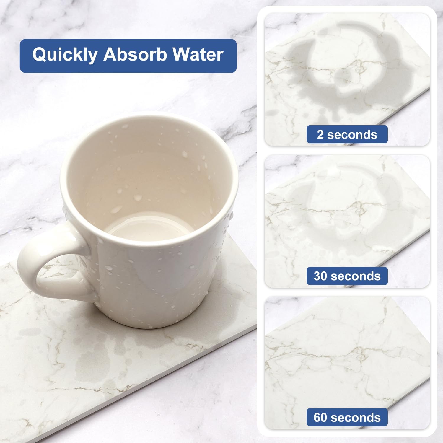 Deceram Set of 4 Water Absorbing Stone Drying Trays 1