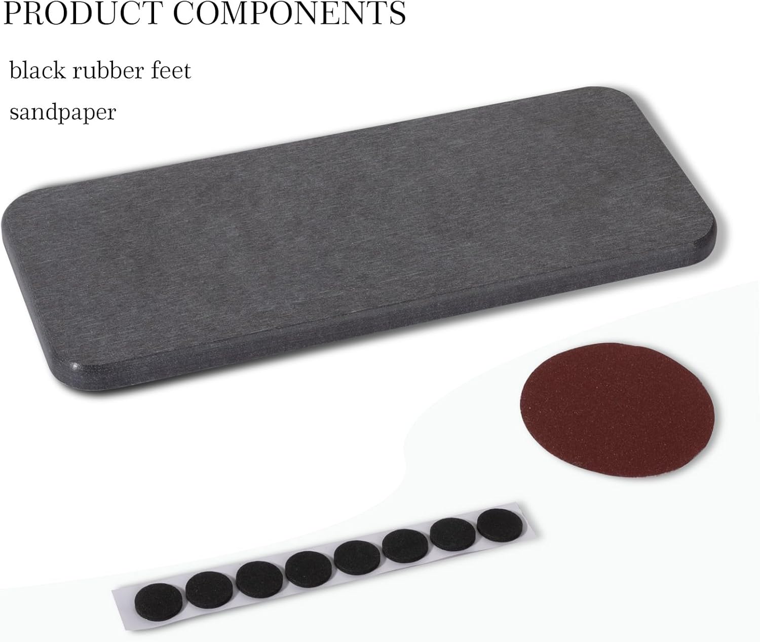 Heagoale Water Absorbing Stone Tray - Dark Grey