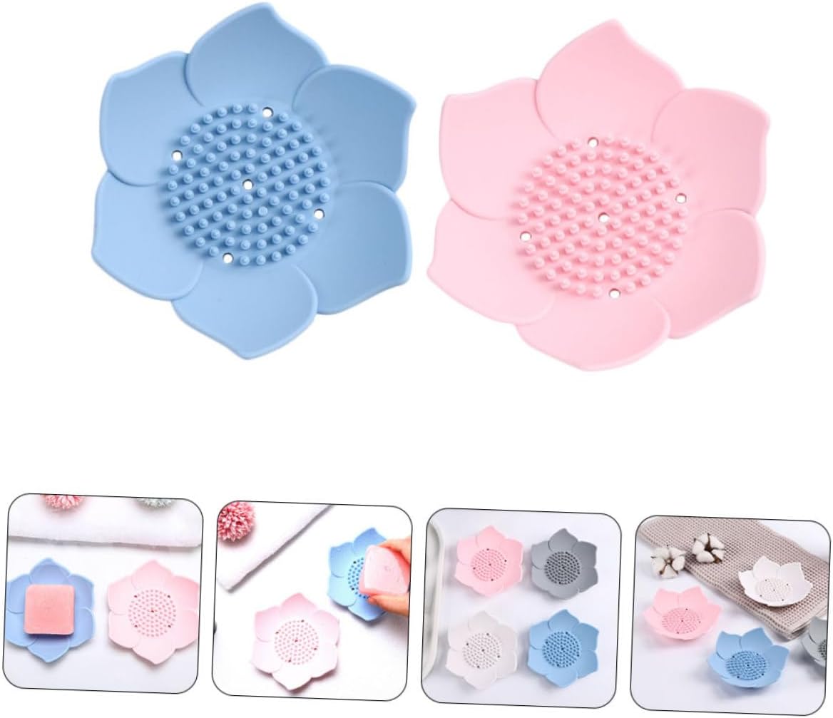 LIFKICH 2pcs Creative Soap Holders with Drainage Design