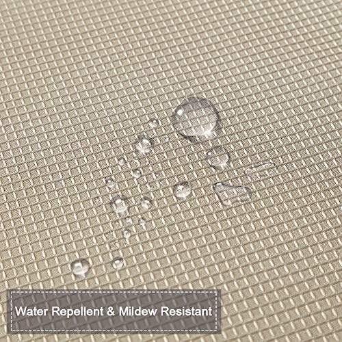 CAROMIO Waffle Fabric Shower Curtain 72x72 Inch