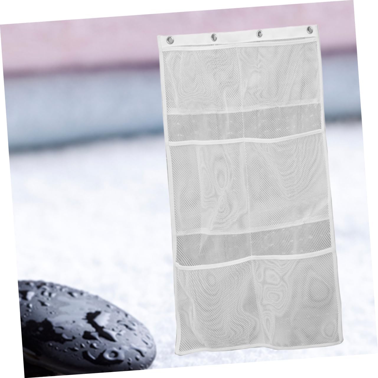 6 Pocket Mesh Shower Organizer Bag for Bathroom