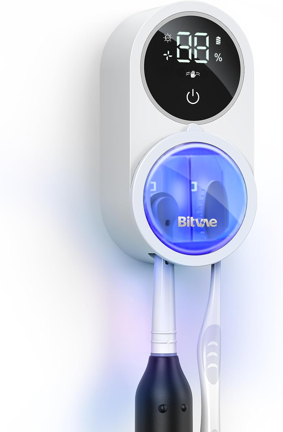 Bitvae Rechargeable Toothbrush Cleaner with LED Screen