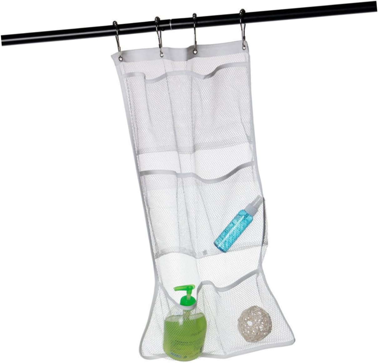 6 Pocket Mesh Shower Organizer Bag for Bathroom
