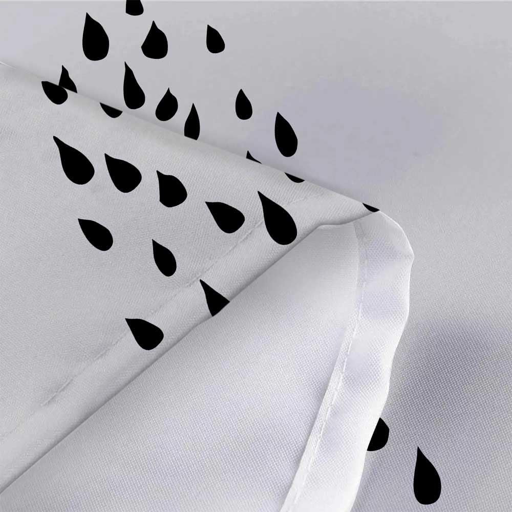 Ptrxobj Grey White Polka Dot Shower Curtain Set