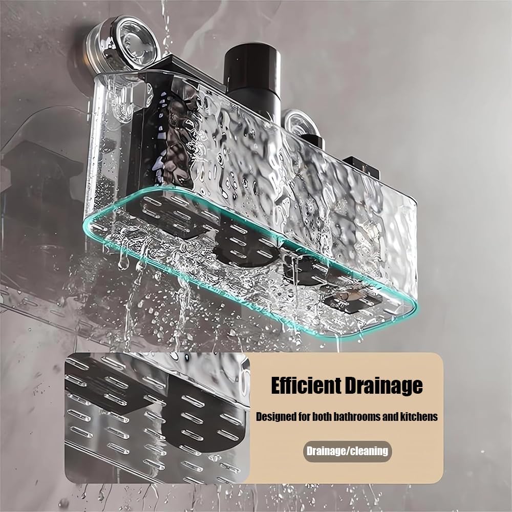 Seodon Corrugated Suction Cup Holder - Grayish Glacier Pattern