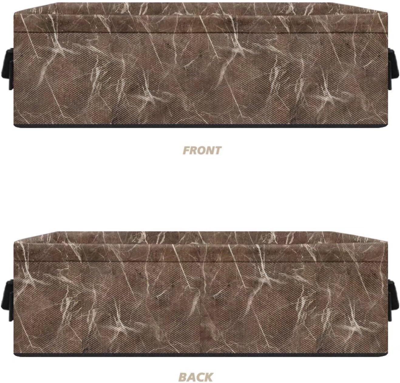 Brown Rectangular Storage Basket Toilet Paper Organizer Vanity Tray
