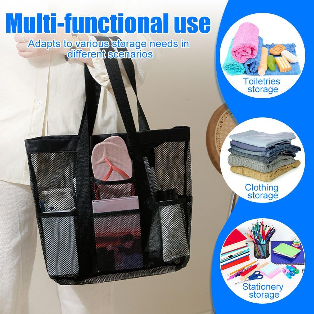 DONGKER Mesh Shower Caddy with Pockets and Handles