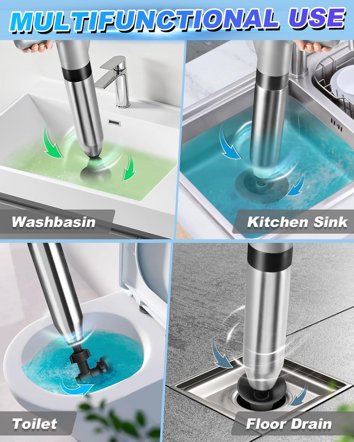 AUTOPkio Toilet Plunger with Real Time Barometer
