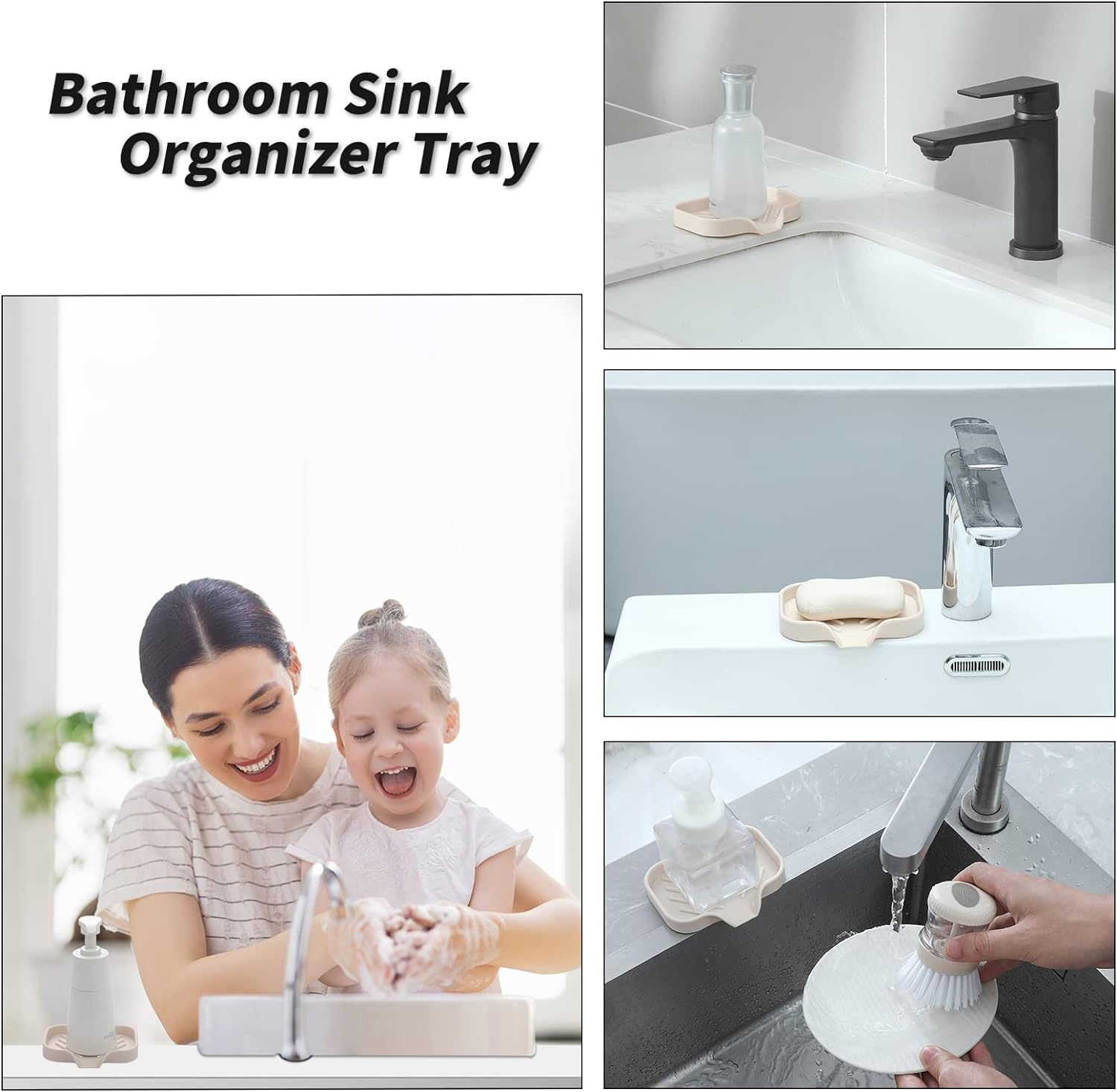 Silicone Bathroom Soap Dish with Drain Spout