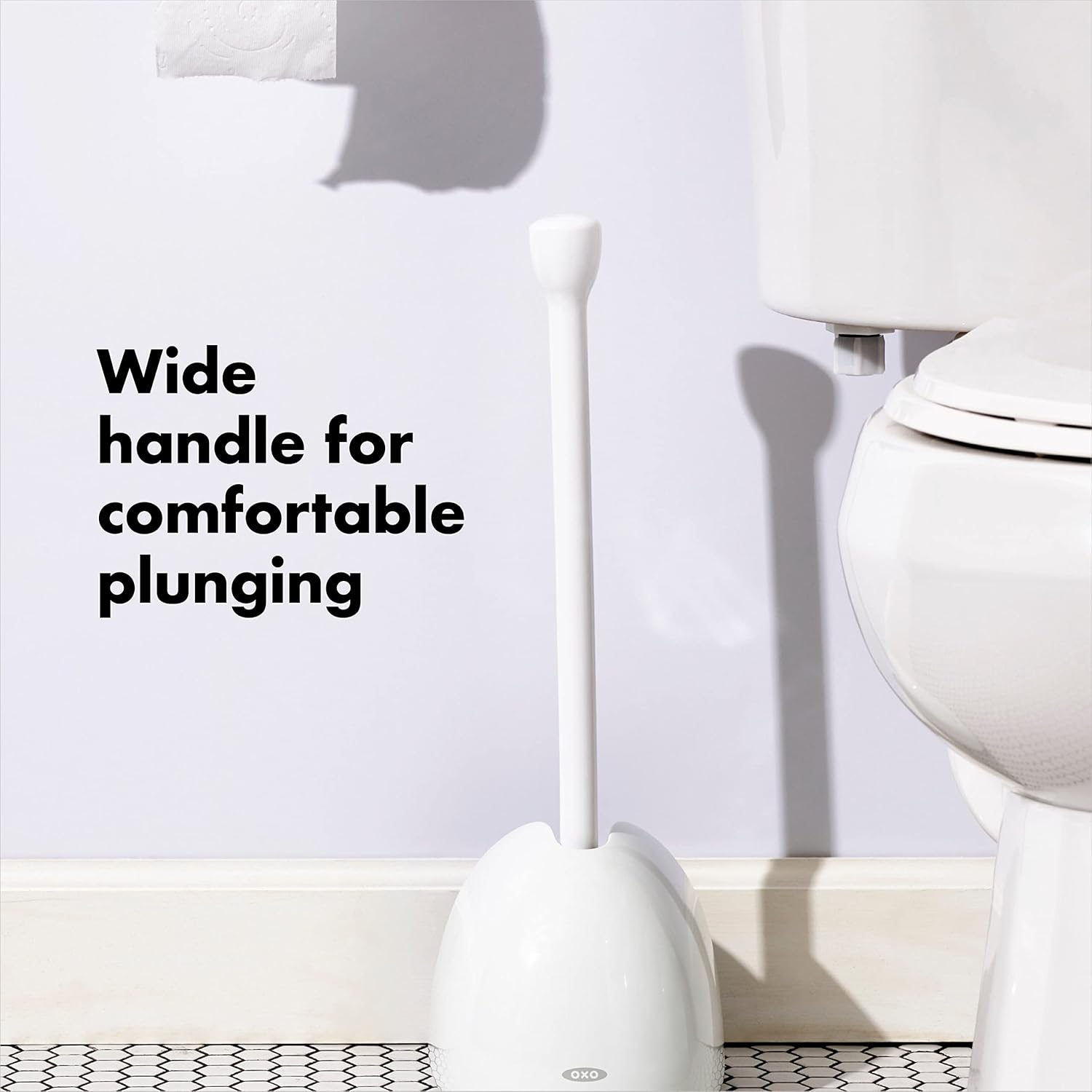 OXO Good Grips Toilet Plunger with Cover White 1