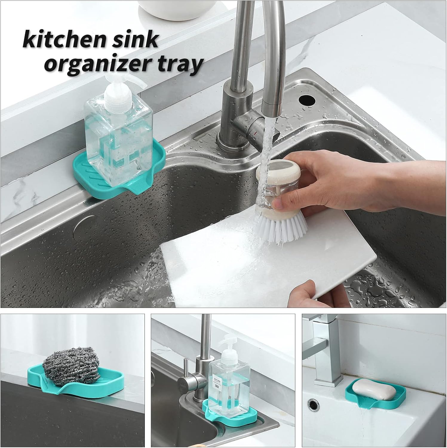 MicoYang Silicone Soap Dish with Drain Spout - 49x32 1