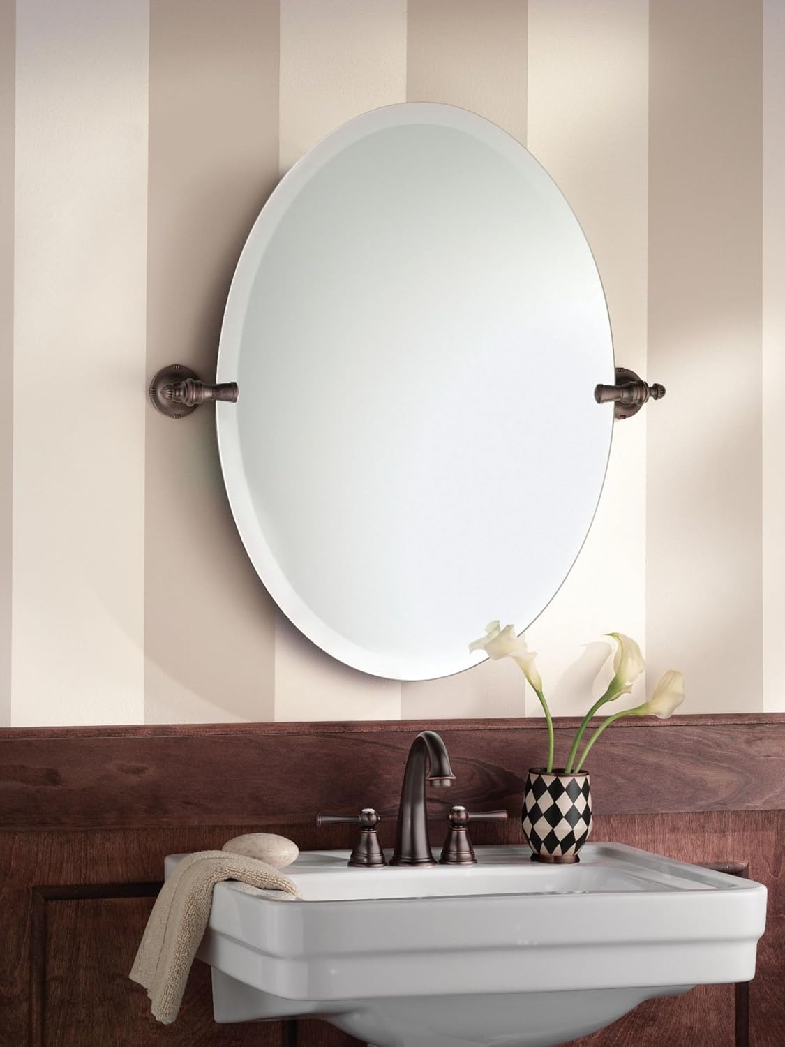 Moen Gilcrest Oil Rubbed Bronze Frameless Pivot Mirror