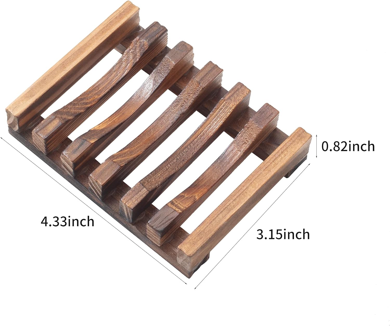 Vowupt Wooden Soap Dish Set of 2 for Shower