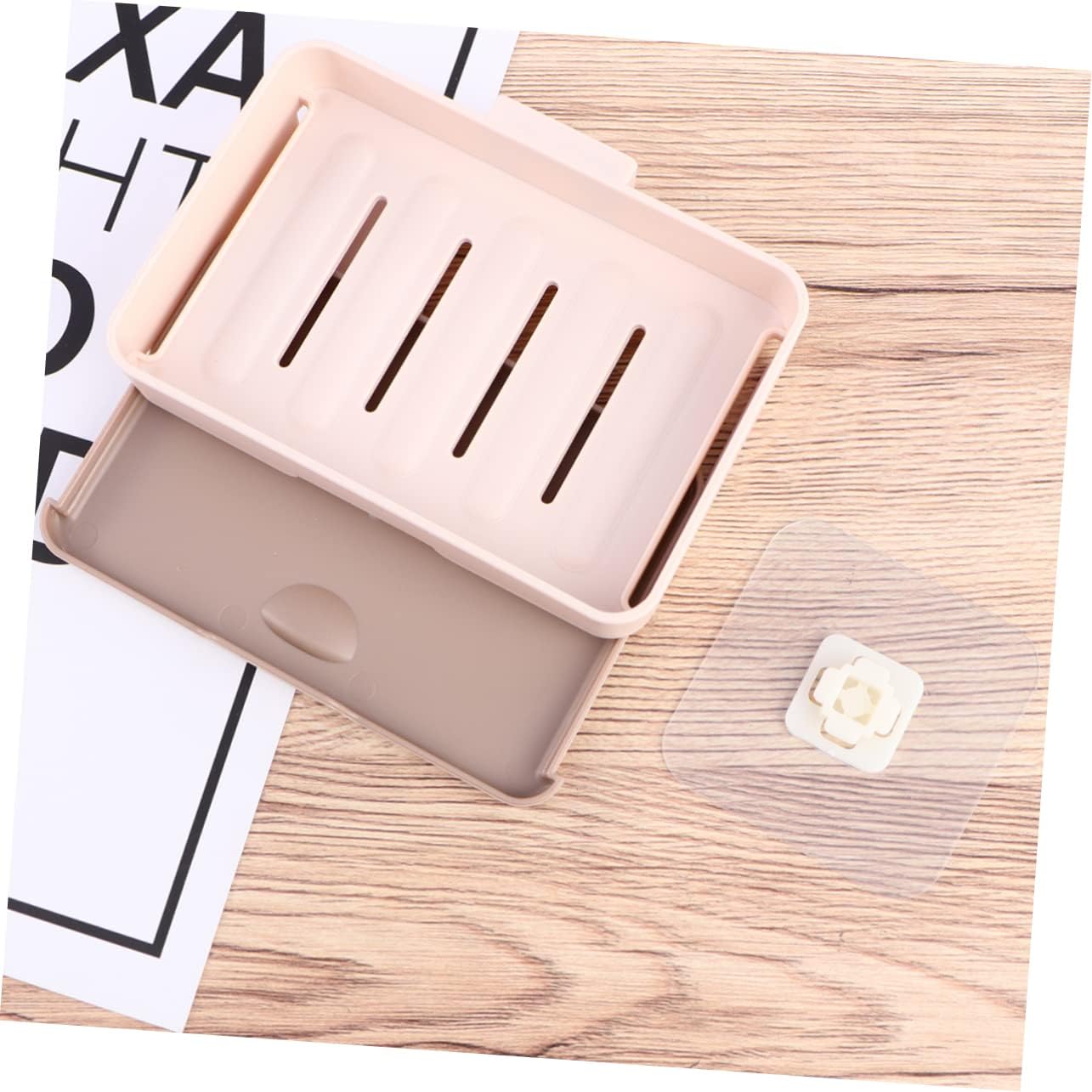 ABOOFAN Wall-Mounted Soap Dish Khaki Single Layer 1