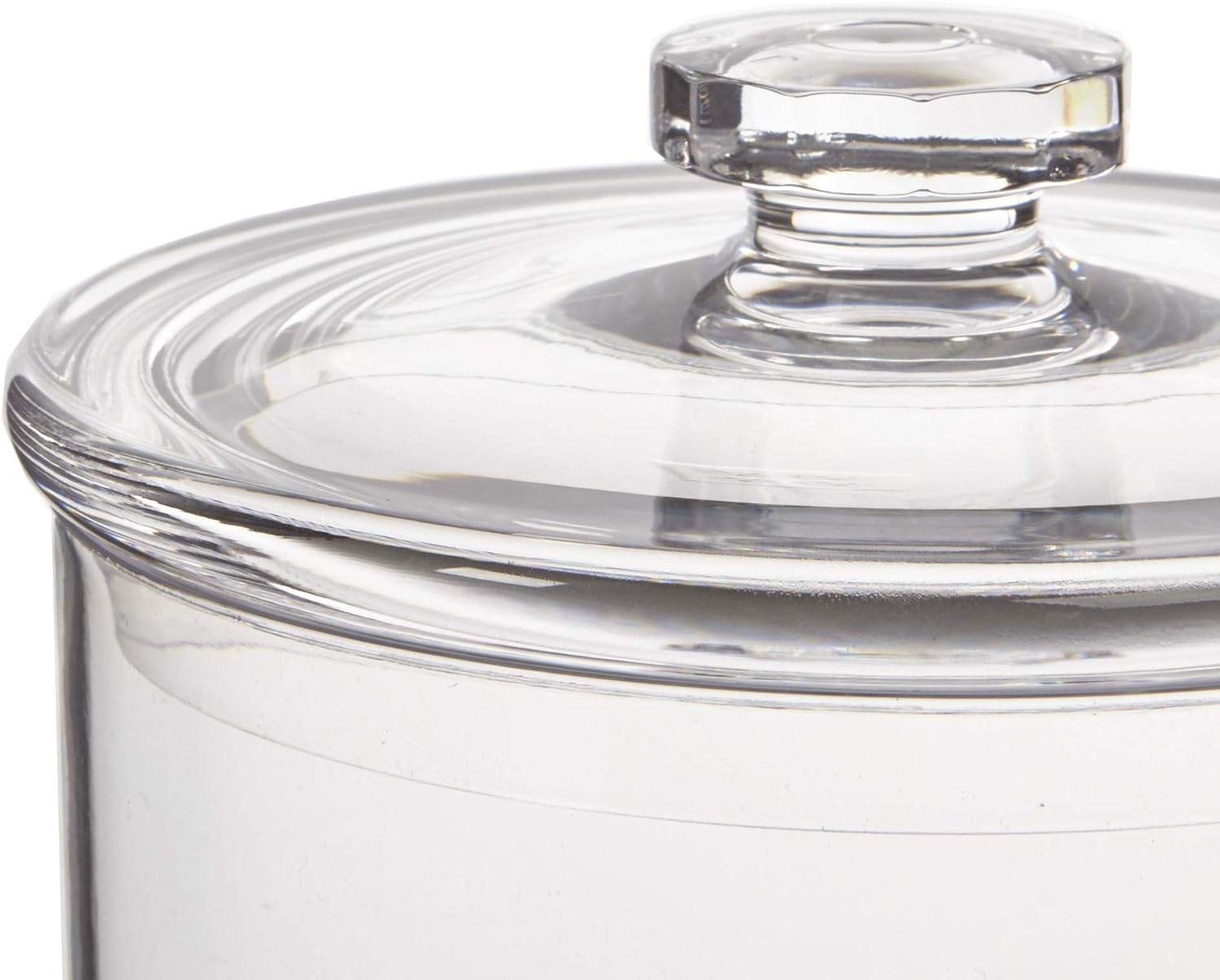 STORi 3-Pack Qtip and Cotton Ball Holders Clear Acrylic Jars