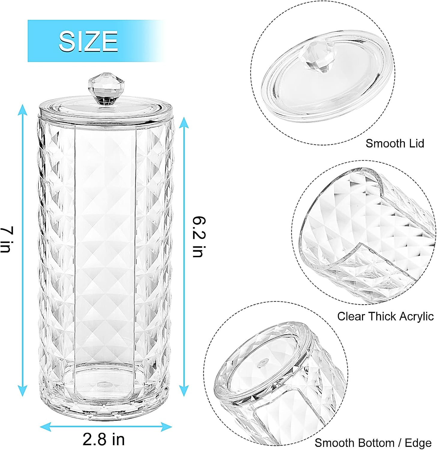MYITYARD Clear Acrylic Cup Dispenser with Lid