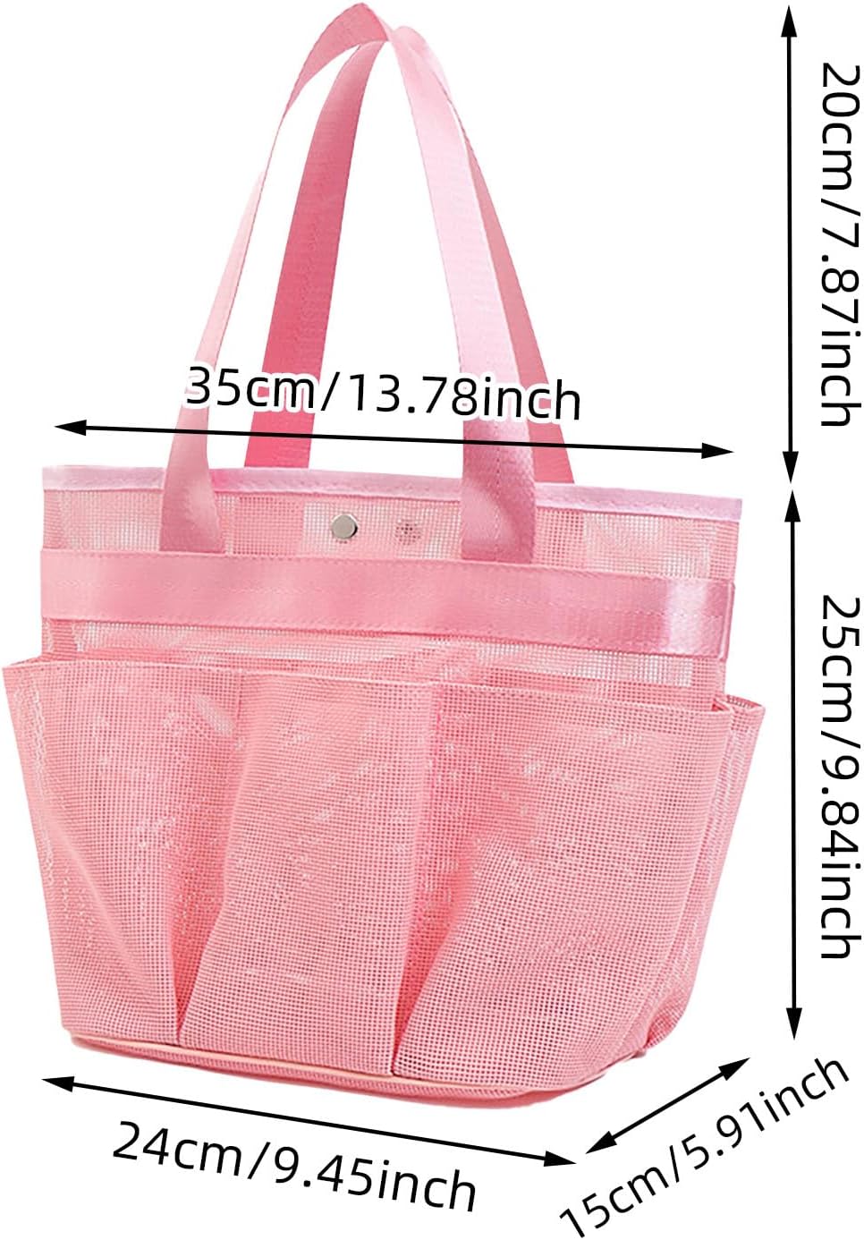 Mesh Shower Caddy with Upgraded Deep Pockets and 2 Handles