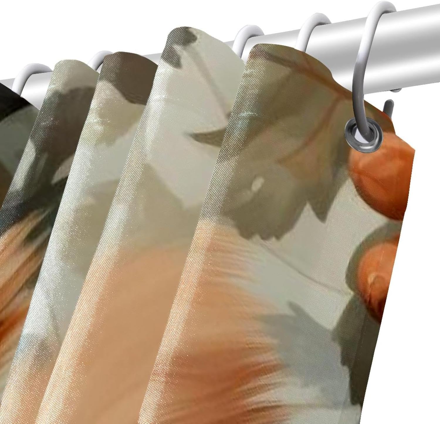 VAPOKF Cute Squirrel Shower Curtain Set with 12 Hooks
