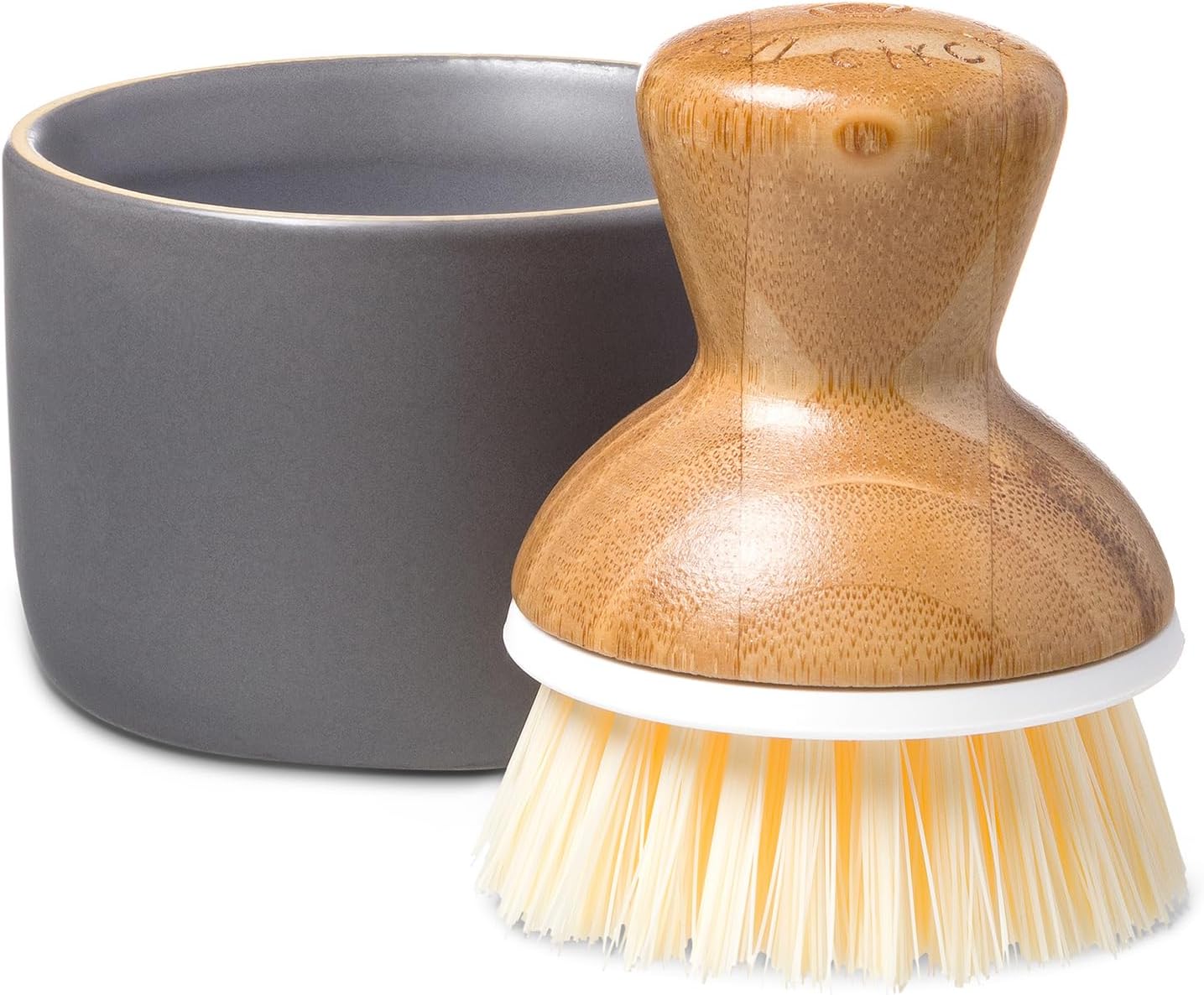Full Circle Bubble Up Brush Dispenser Gray