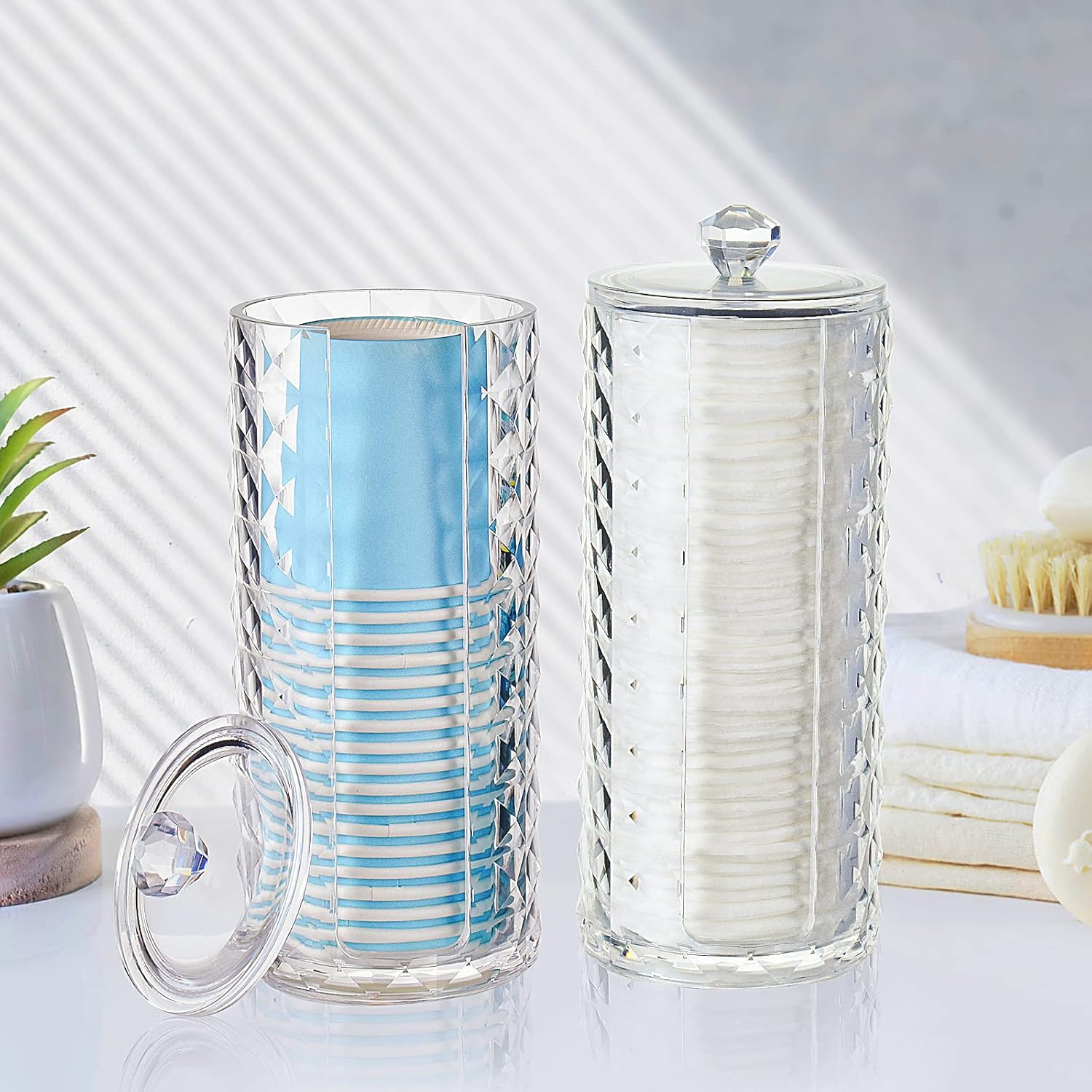 MYITYARD Clear Acrylic Cup Dispenser with Lid