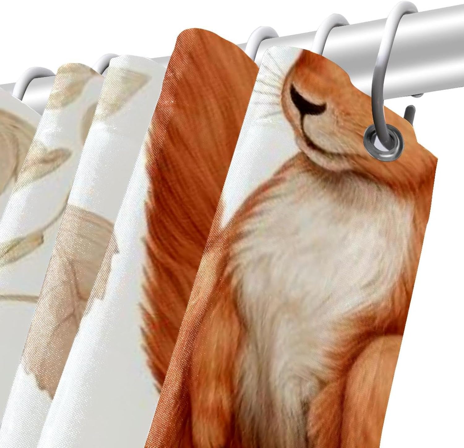 VAPOKF Cute Squirrel Shower Curtain with 12 Hooks 1