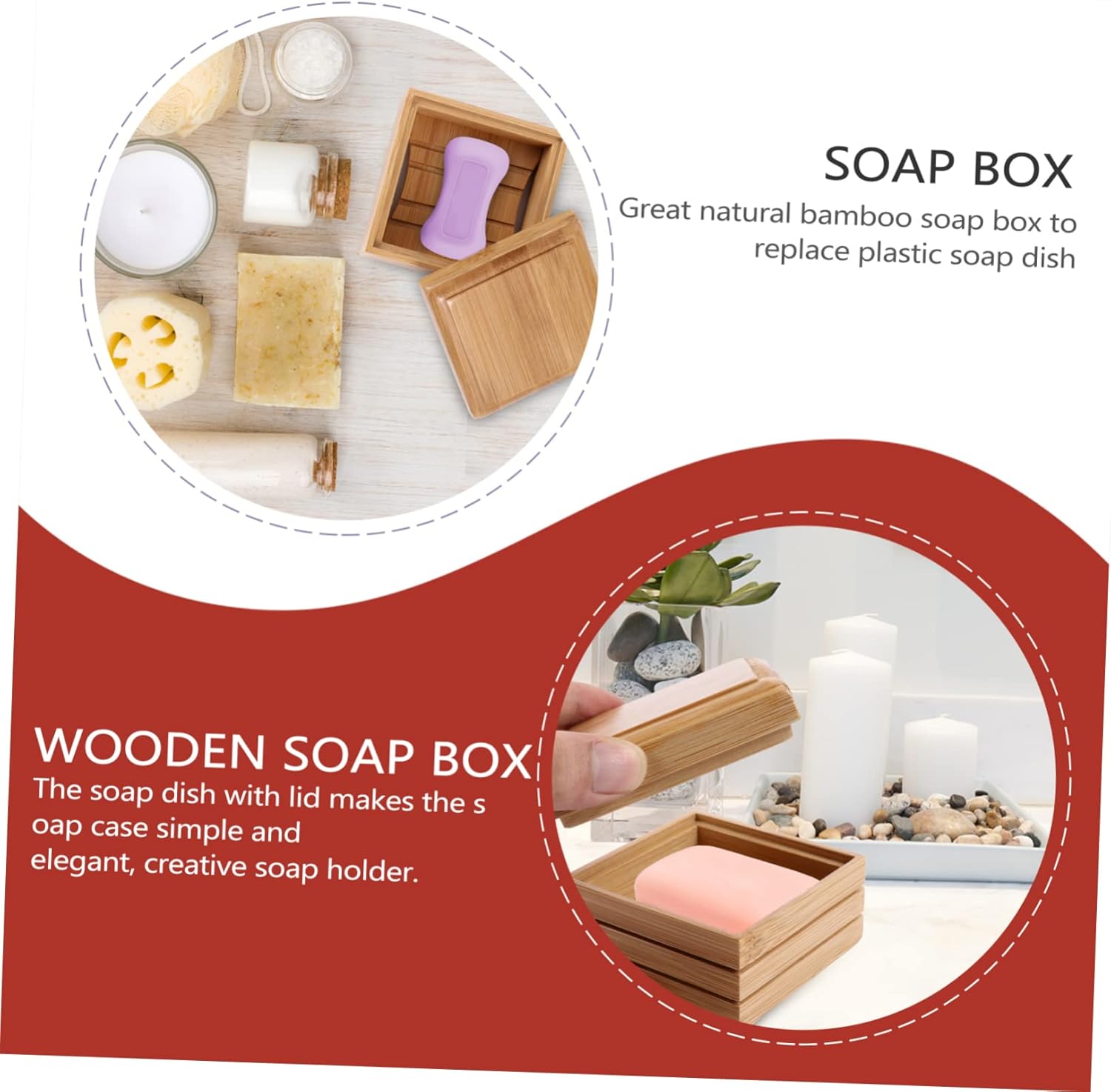 Amosfun Rustic Soap Dish with Drainage