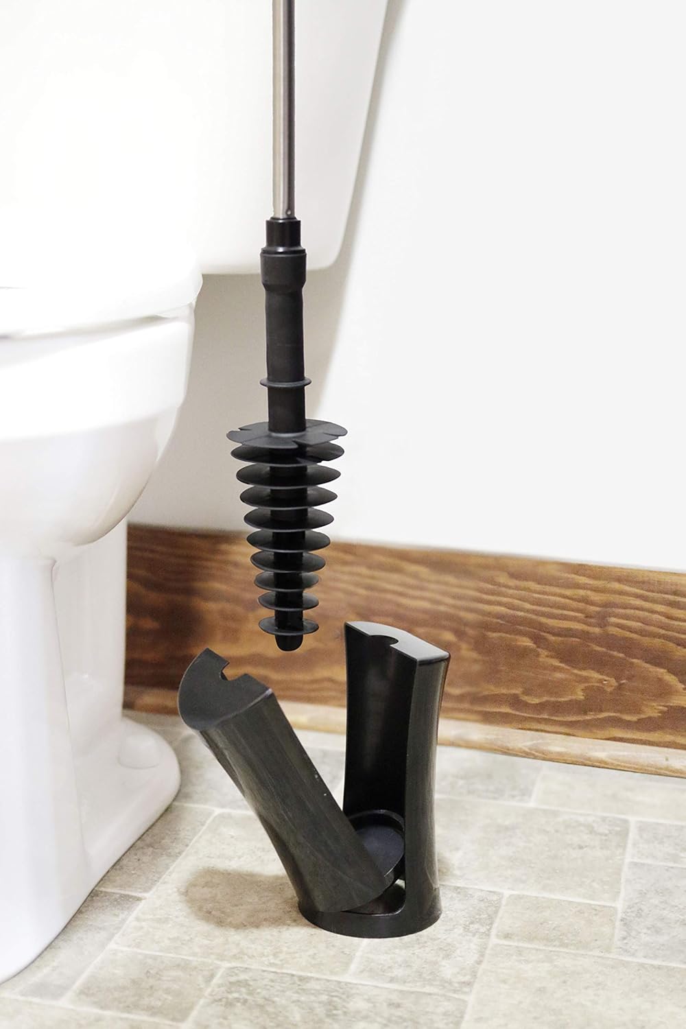 ToiletShroom Plunger with Caddy Holder Black