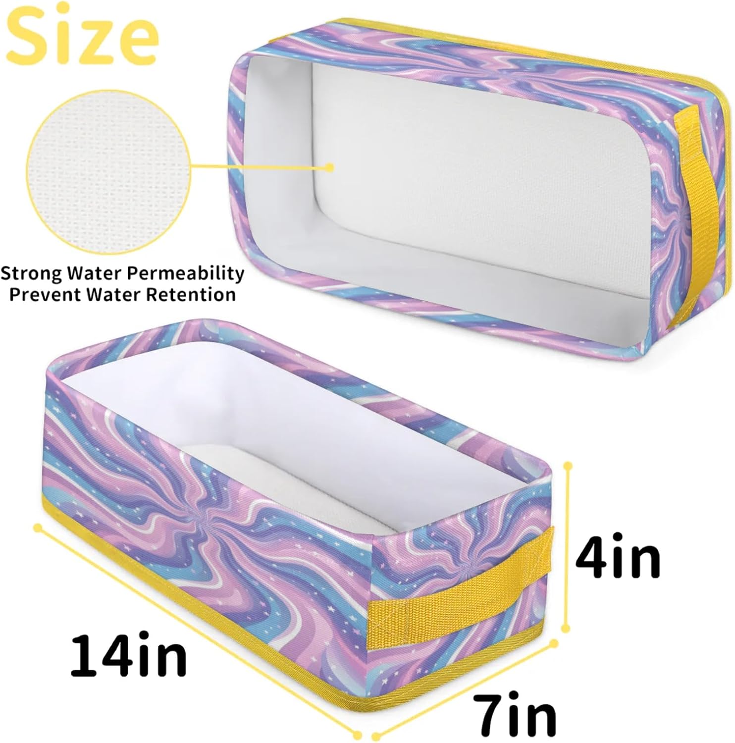 Snatocys Tie-Dye Toilet Paper Basket with Handles