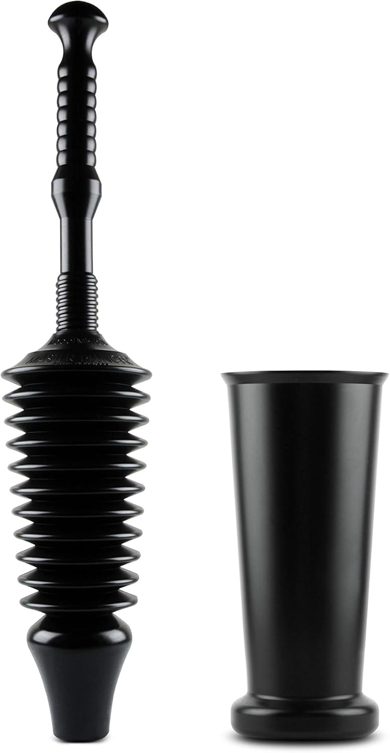 Master Plunger MP1600-TB Low Flush Toilet Plunger with Tall Bucket