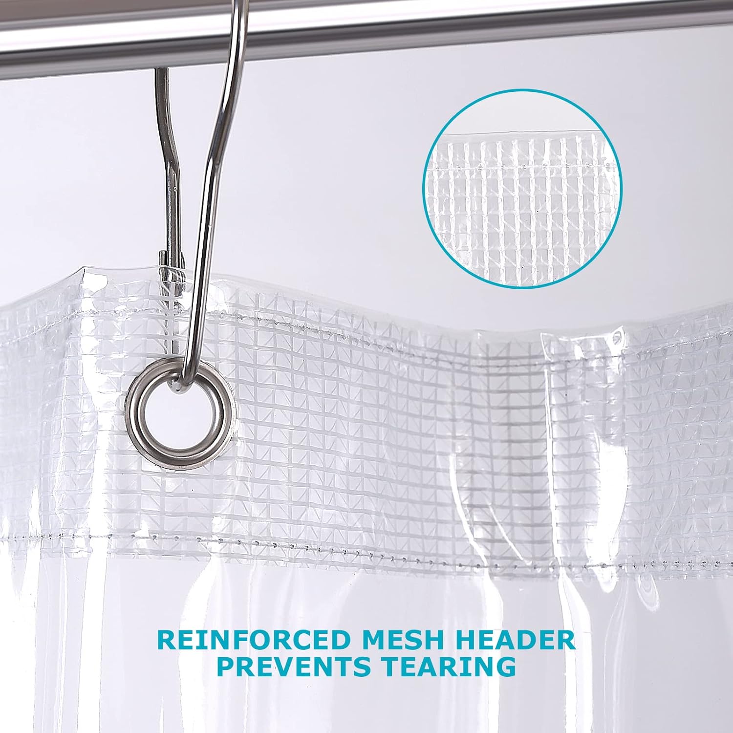 White 10G Heavy Duty Vinyl Shower Curtain Liner 36x72 Inches