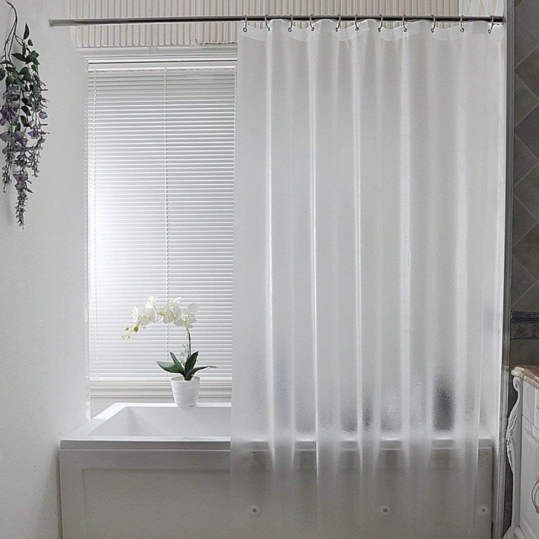 AooHome 72x60 Inch Short Shower Curtain Liner with Magnets